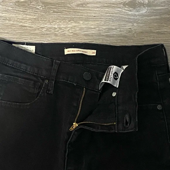 Levi’s 30 Black Mile High Super Skinny Jeans - Picture 6 of 13